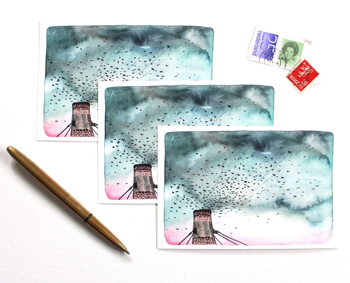 Chapman Elementary School Swifts Illustrated Postcards