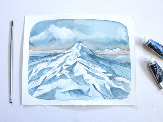Original Hand Painted Painting of Oregon's Mt Hood