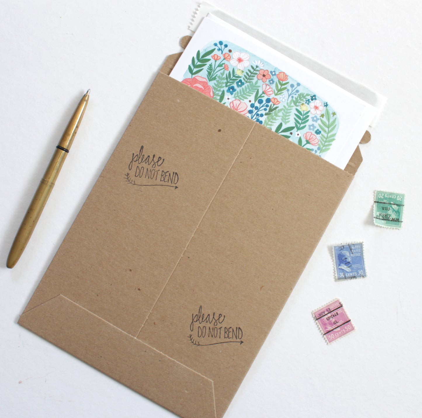 Pink Floral Hand Illustrated Illustrated Mother's Day Card