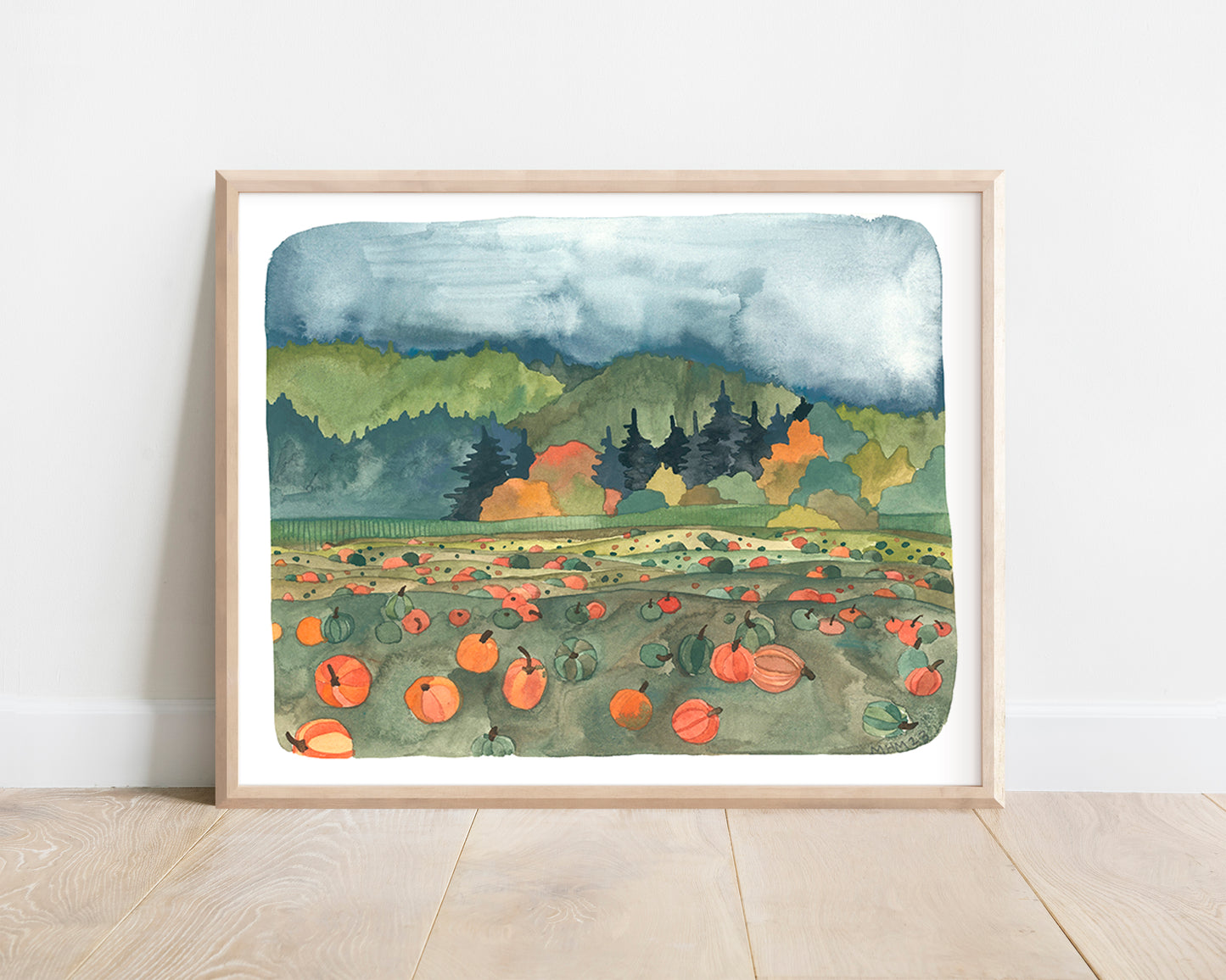 Autumn in Oregon Sauvies Island Pumpkin Patch 8x10 Art Print