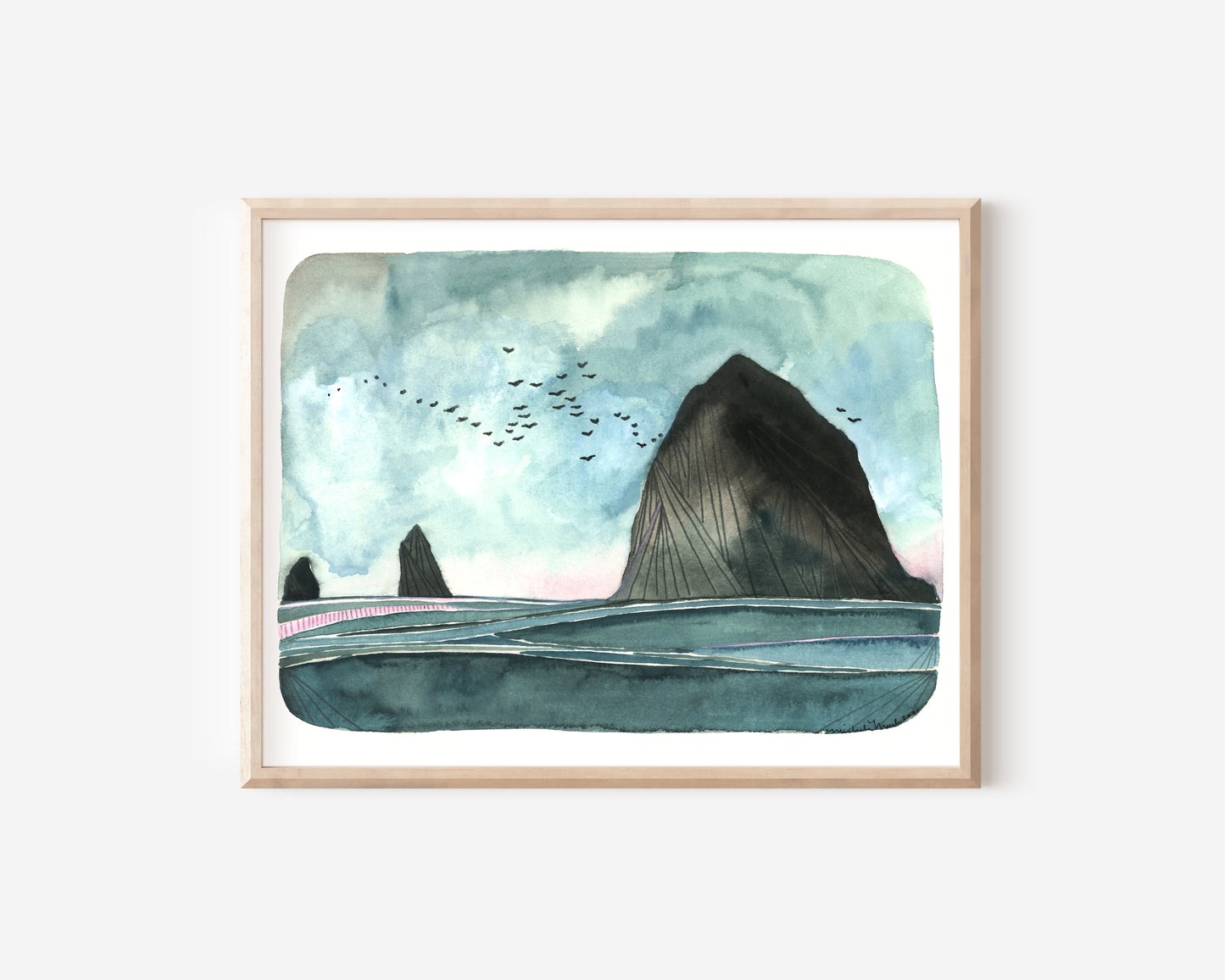 Oregon Landscape Print of Painting - 11x14" Cannon Beach