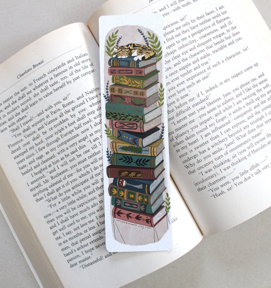 Cozy Cat Illustrated Bookmark