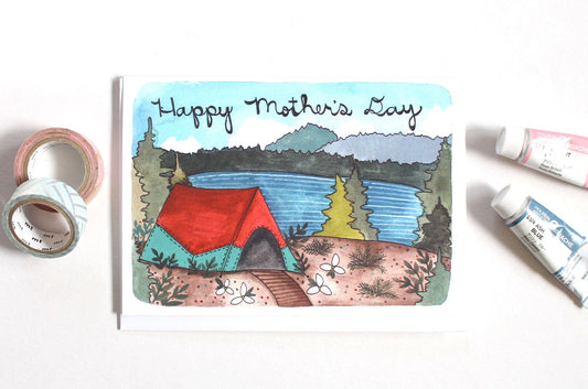 Camping Mother's Day Card: Outdoorsy Mom, Blank Inside
