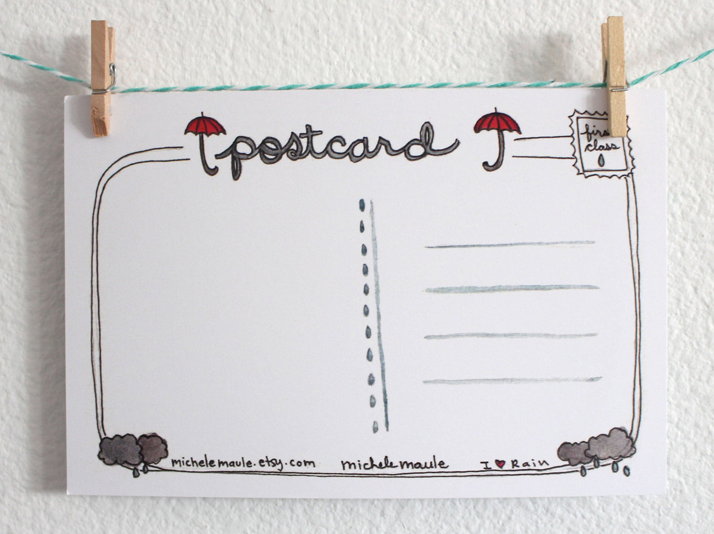 Hello from the Pacific Northwest Illustrated Postcard