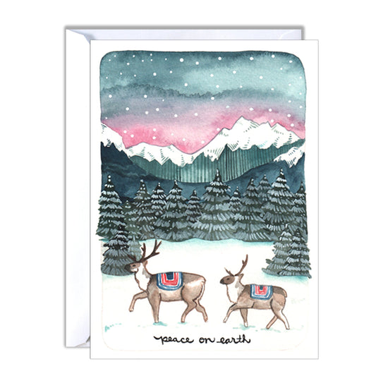 Blank Winter Scene Card - Peace on Earth