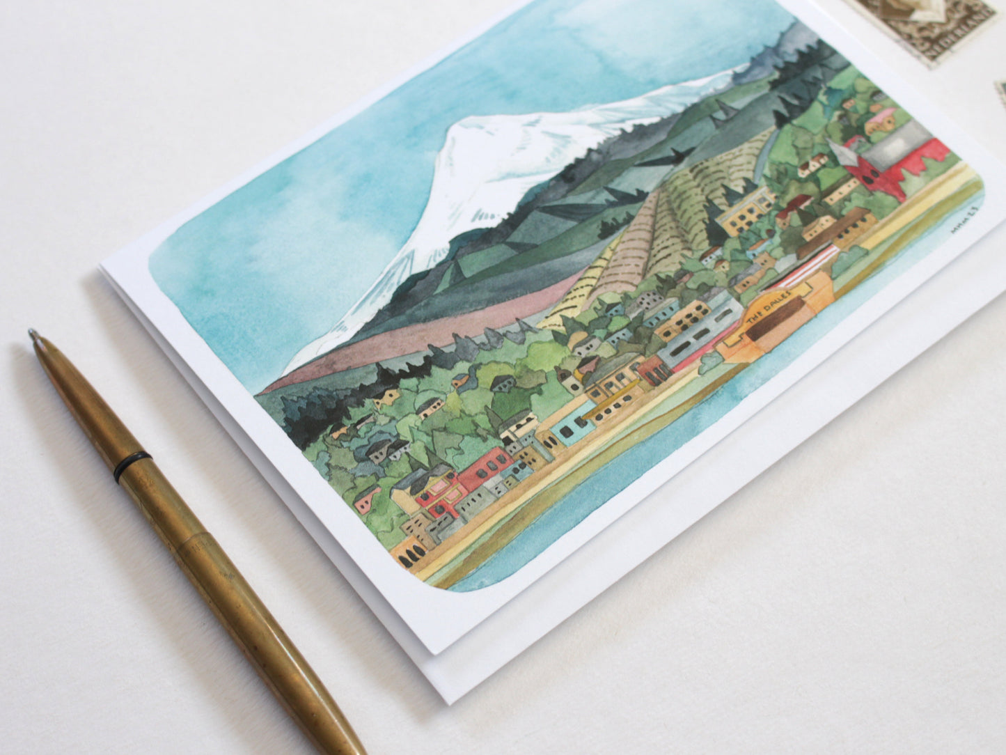 Charming Oregon Souvenir: The Dalles Greeting Card