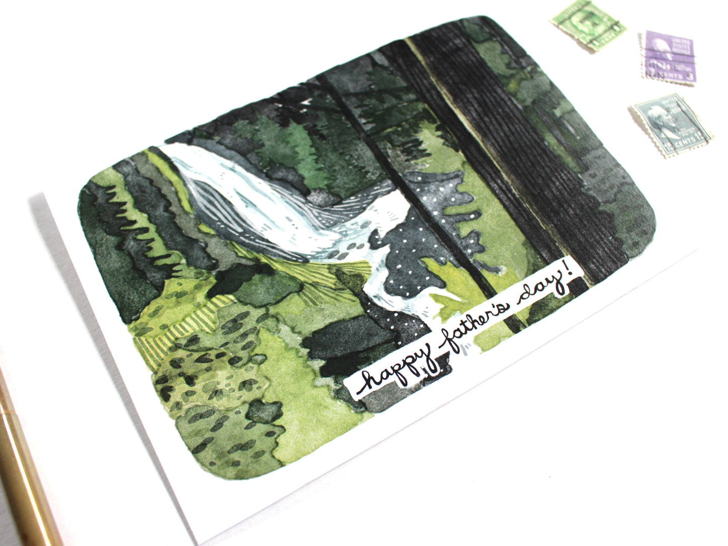 Father's Day Greeting Card - Featuring Wahclella Falls Artwork