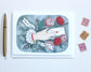 Hand Painted Blank Victorian Inspired Valentine's Day Card - Be Mine