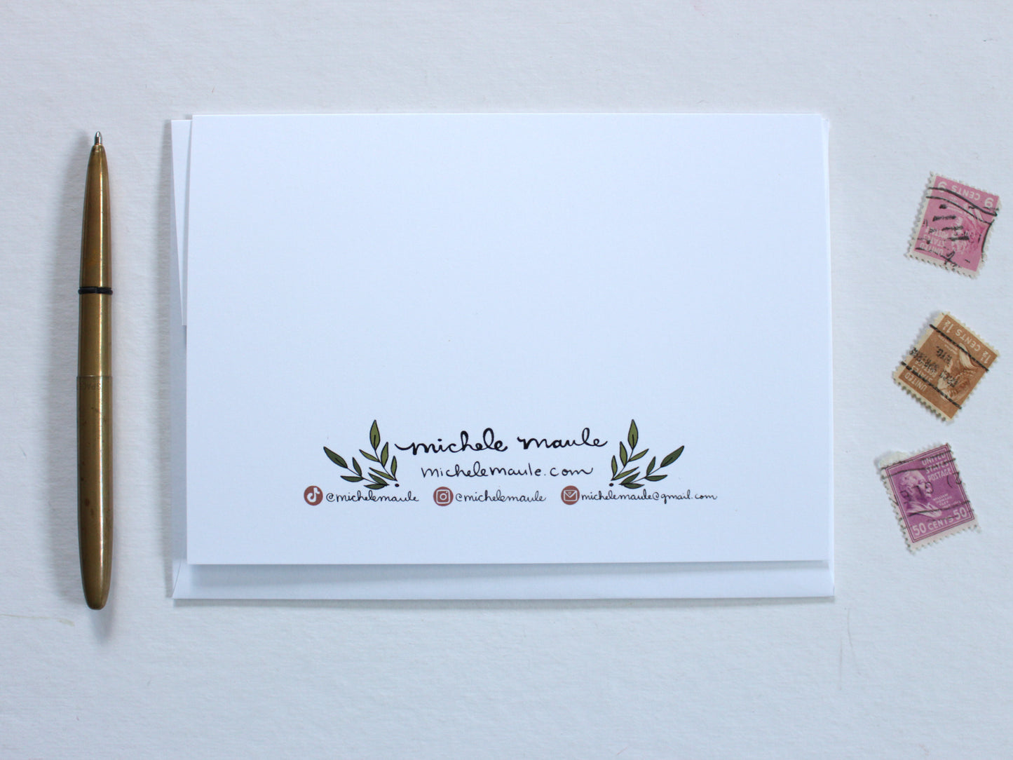 Hand Painted Blank Victorian Inspired Valentine's Day Card - Be Mine