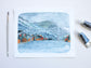 Columbia River Gorge Illustrated Print of the Bridge of the Gods