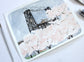 Portland Oregon Painting Steel Bridge with Cherry Blossoms