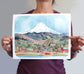 The Dalles Oregon Landscape Art Print - 11x14