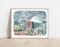 Art Print of Original Painting of Downtown Portland, Oregon