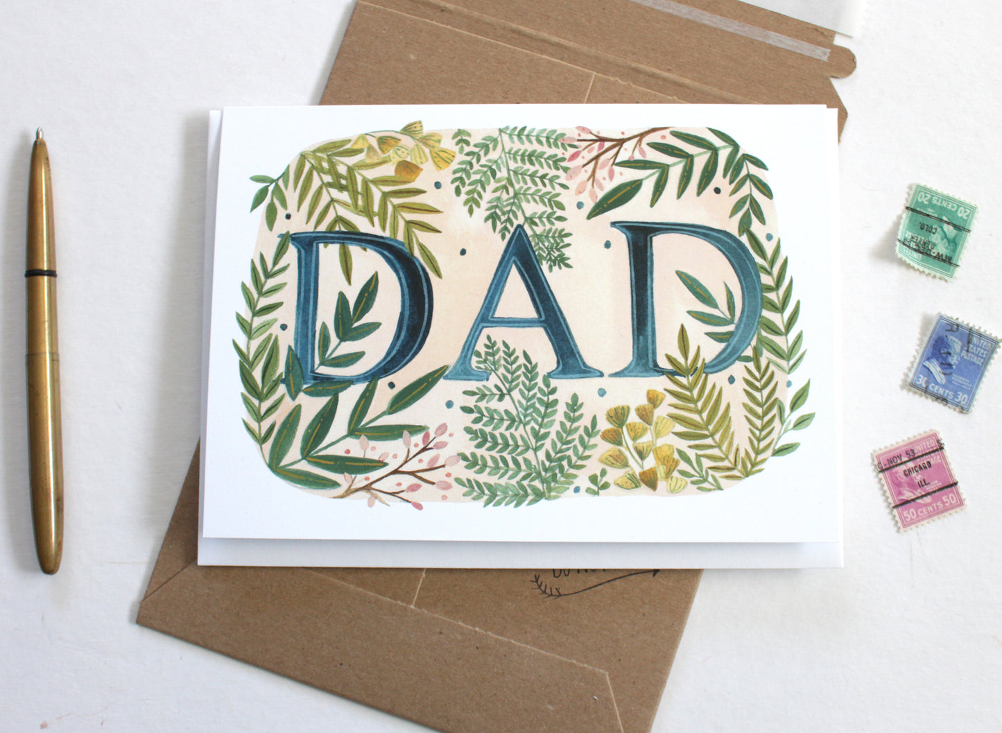 Hand Illustrated Fern Father's Day Card