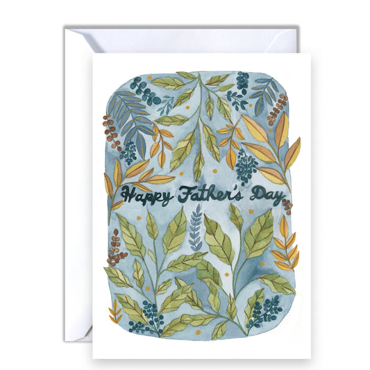 Illustrated by Hand Floral Father's Day Card