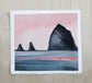 HayStack Rock Original Gouache Painting