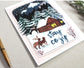 Hand Illustrated Winter Greeting Card - Stay Cozy
