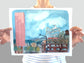 Portland Oregon Illustration Art Print - 11x14"