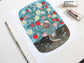 Mouse Reading a Book Under a Strawberry Patch 8x10 Print