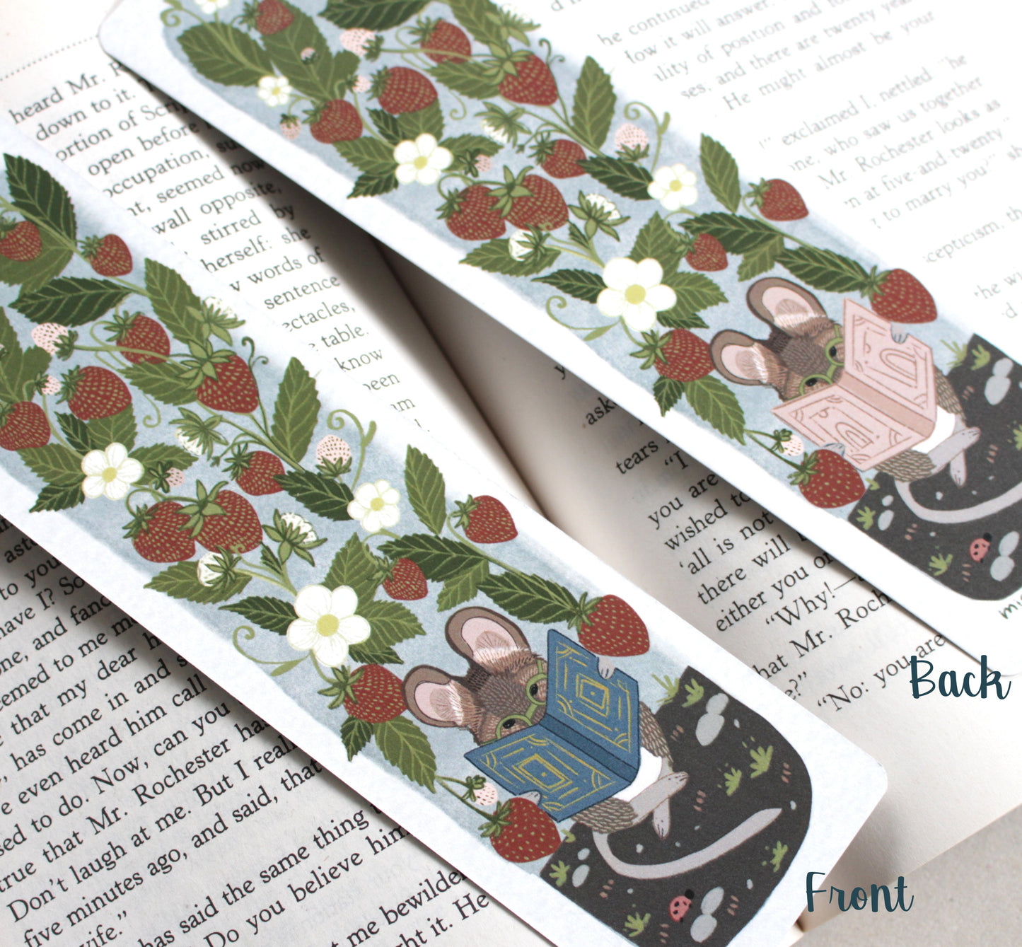 Set of Four Hand Illustrated Garden Bookmarks