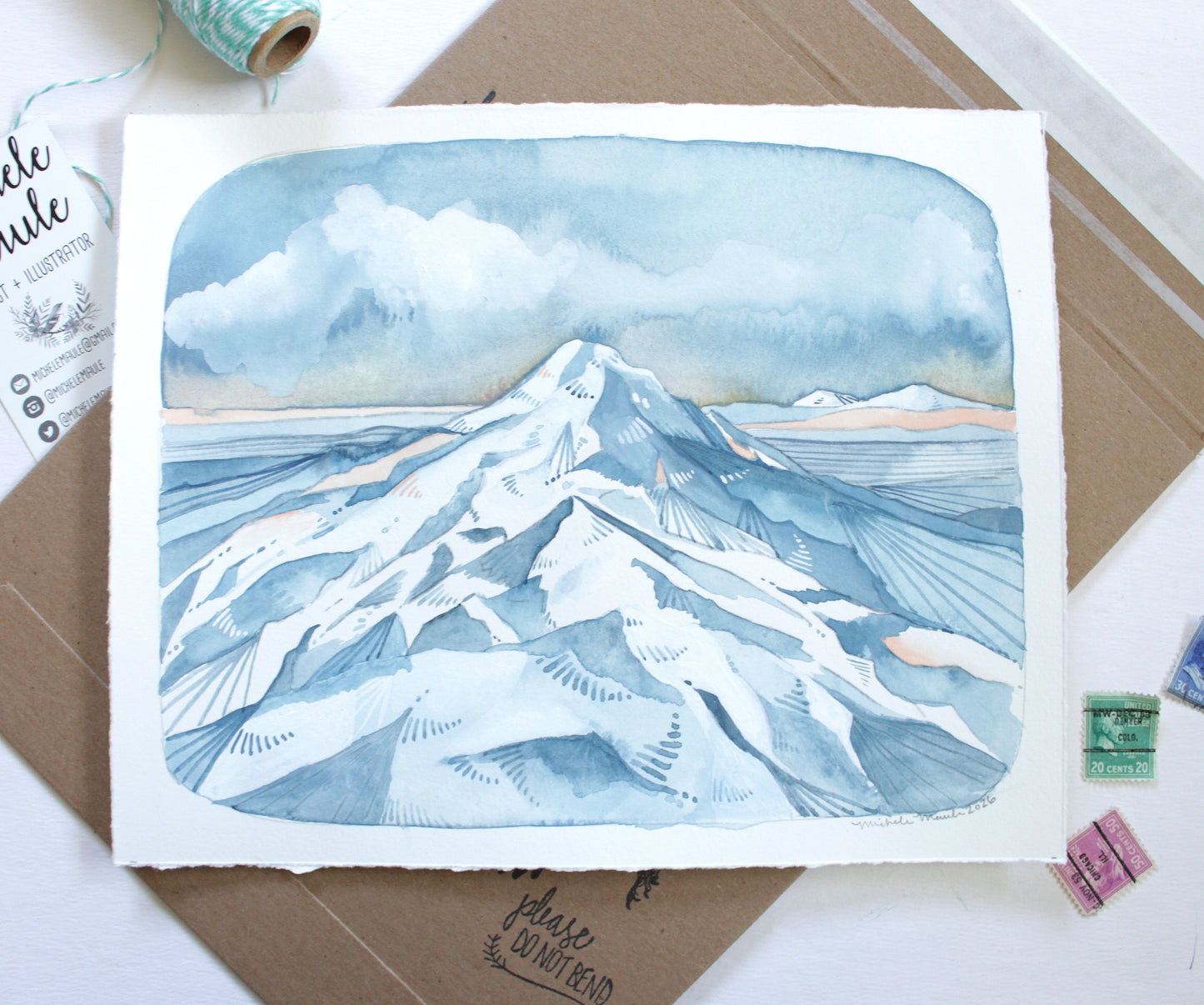 Original Hand Painted Painting of Oregon's Mt Hood