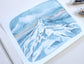 Illustration Art 8x10 Print of Oregon's Mt Hood - Mountain's Out!