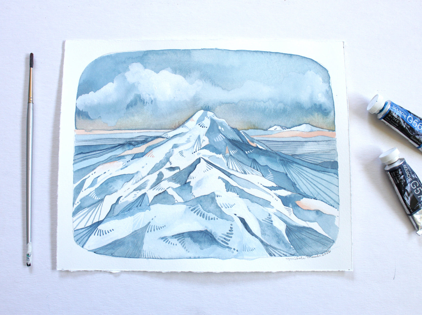 Original Hand Painted Painting of Oregon's Mt Hood