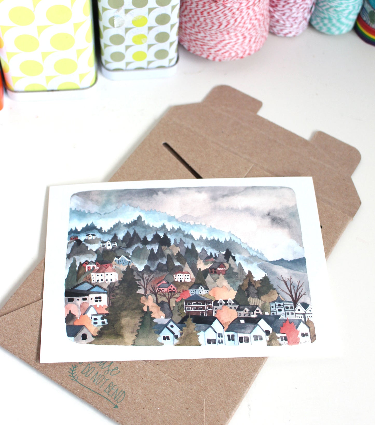 Portland Oregon Blank Greeting Card - Northwest Hills
