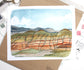 Painted Hills Oregon Hand Drawn Art Print