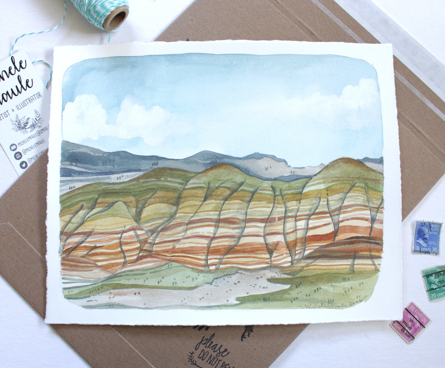 Original Painting of the Painted Hills of Oregon