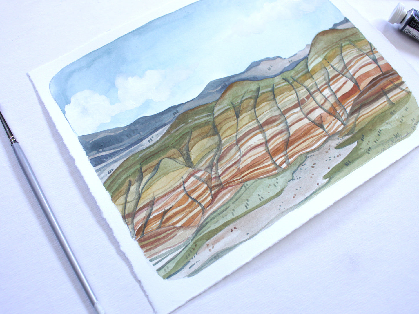 Original Painting of the Painted Hills of Oregon