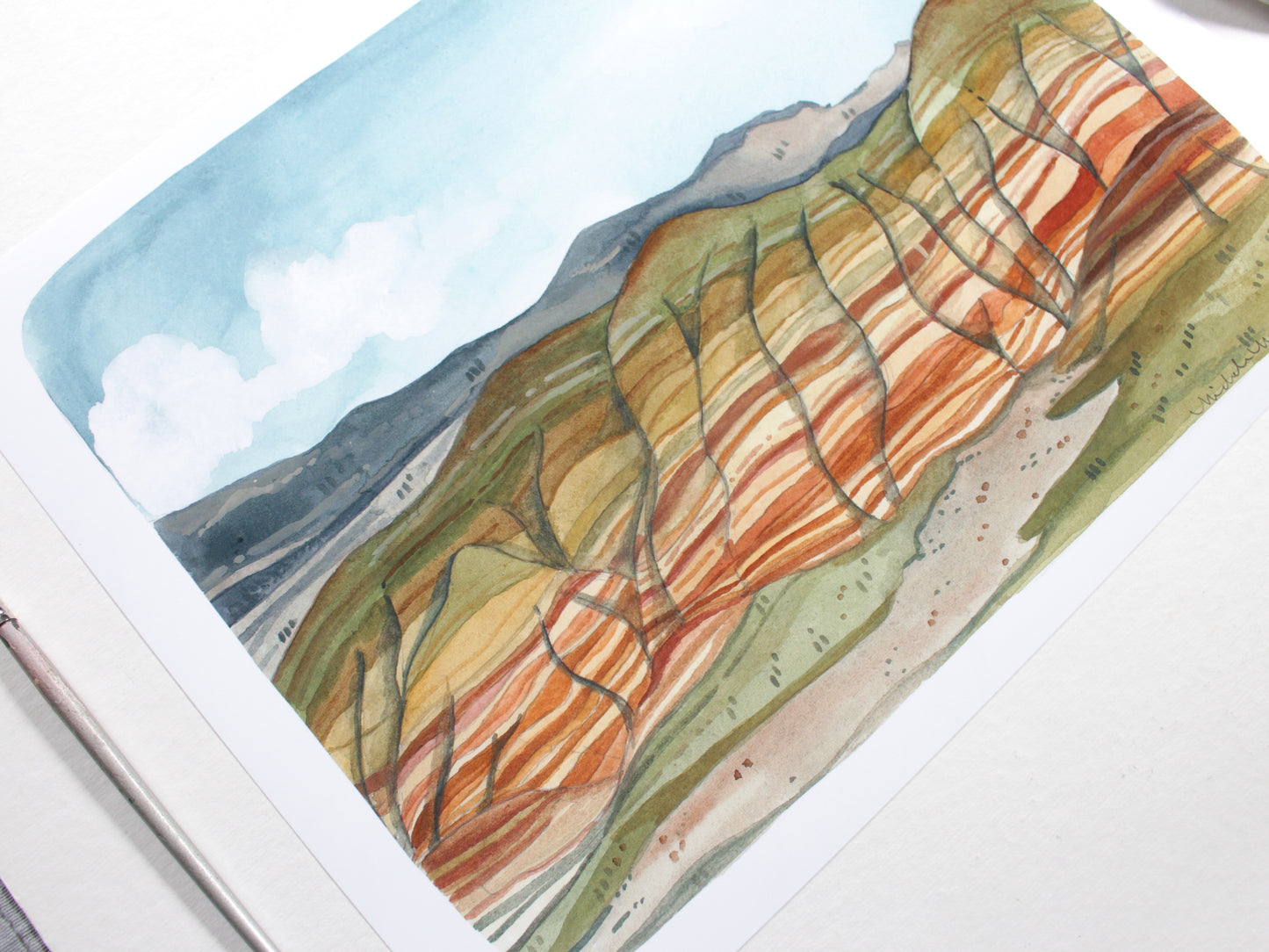 Painted Hills Oregon Hand Drawn Art Print