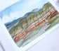 Painted Hills Reproduction Art Print of Original Gouache Painting