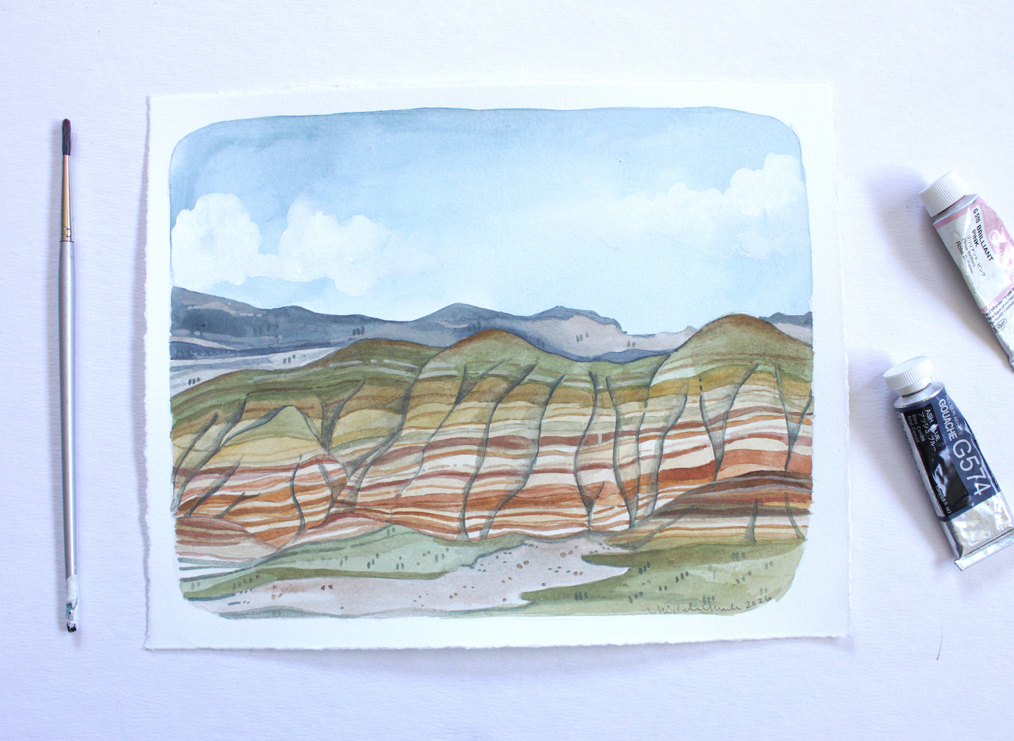 Original Painting of the Painted Hills of Oregon