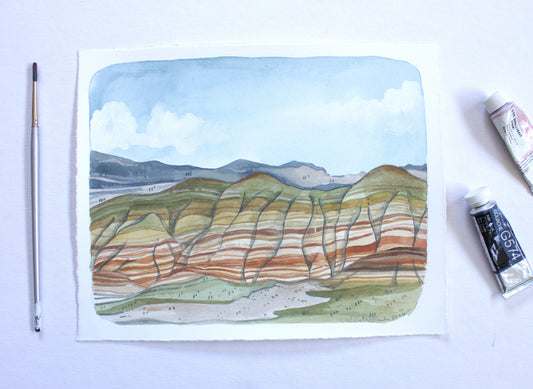 Original Painting of the Painted Hills of Oregon