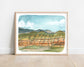 Painted Hills Reproduction Art Print of Original Gouache Painting