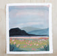 Pinkk Fields Original Gouache Landscape Painting