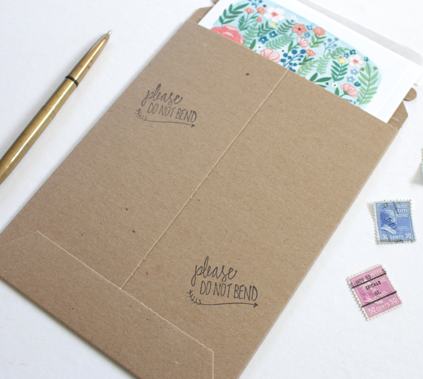 Pink Floral Hand Illustrated Illustrated Mother's Day Card