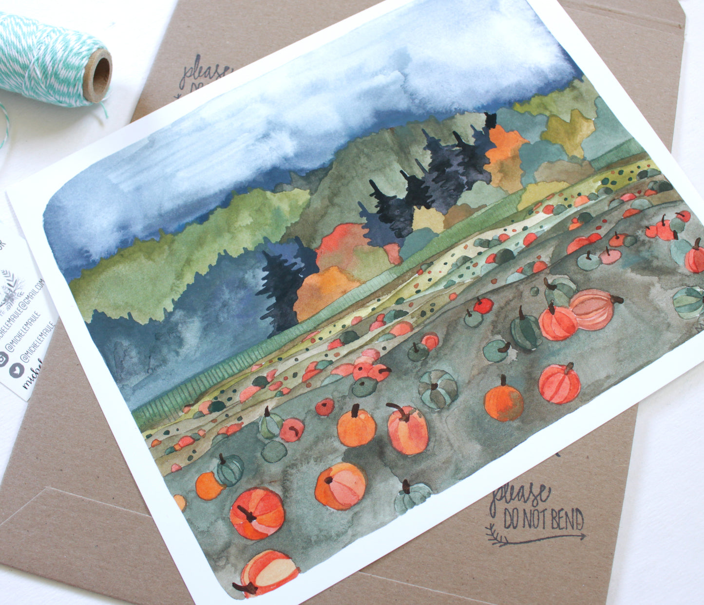 Autumn in Oregon Sauvies Island Pumpkin Patch 8x10 Art Print