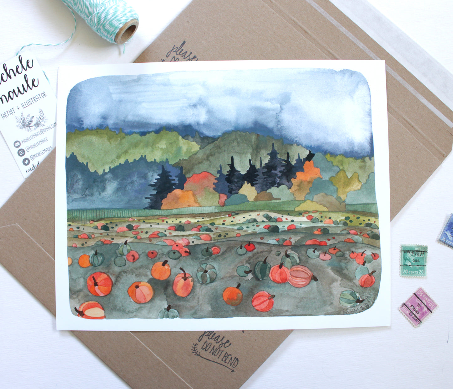 Autumn in Oregon Sauvies Island Pumpkin Patch 8x10 Art Print