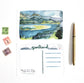 Hand Illustrated Columbia River Gorge Postcard