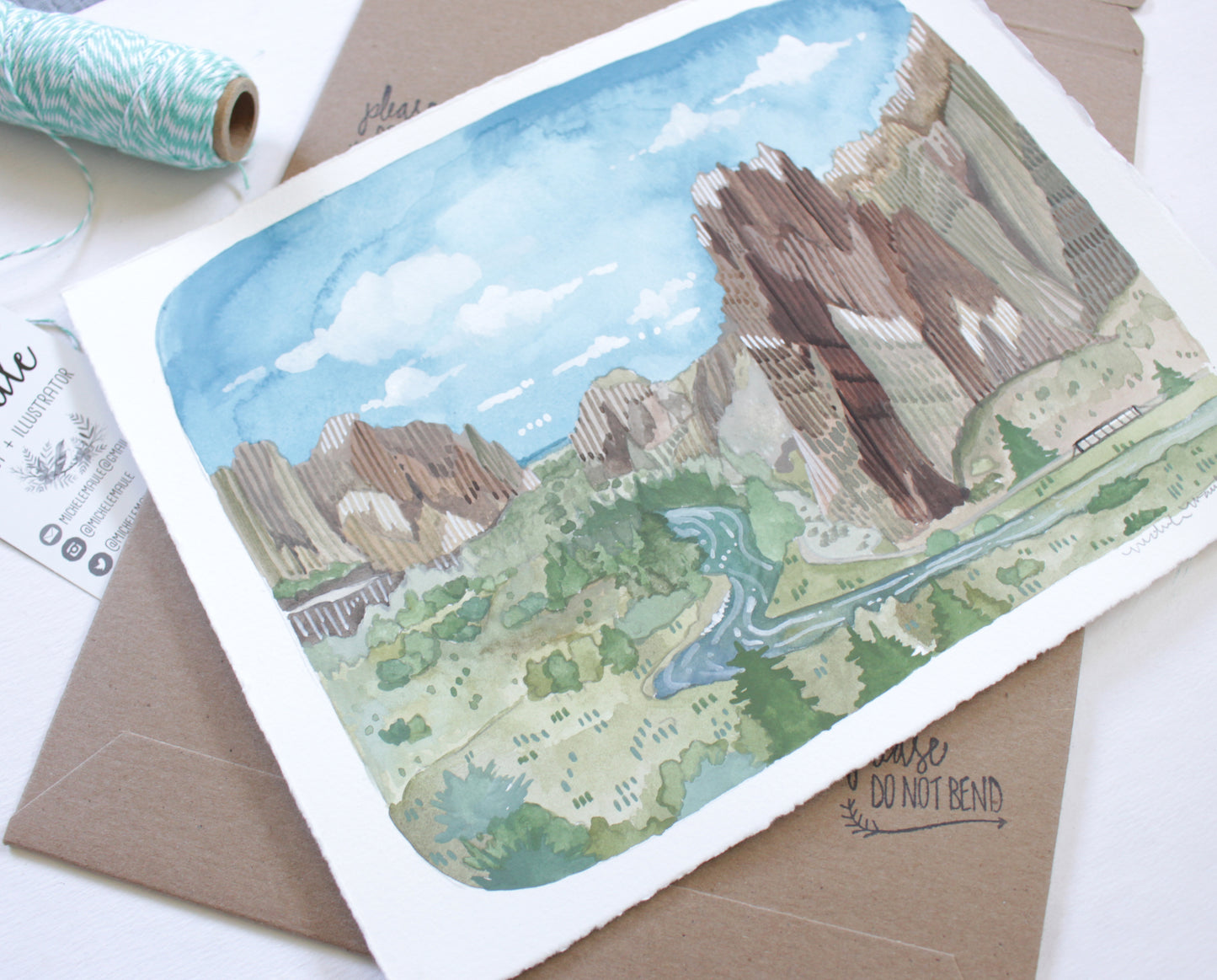 Original Hand Painted Painting of Smith Rock in Central Oregon