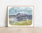 Mt St Helens 8x10 Hand Drawn Art Print