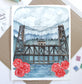 Hand Painted Painting of the Steel Bridge in Portland Oregon