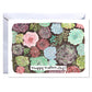 Hand Drawn Blank Mother's Day Greeting Card - Succulent Garden