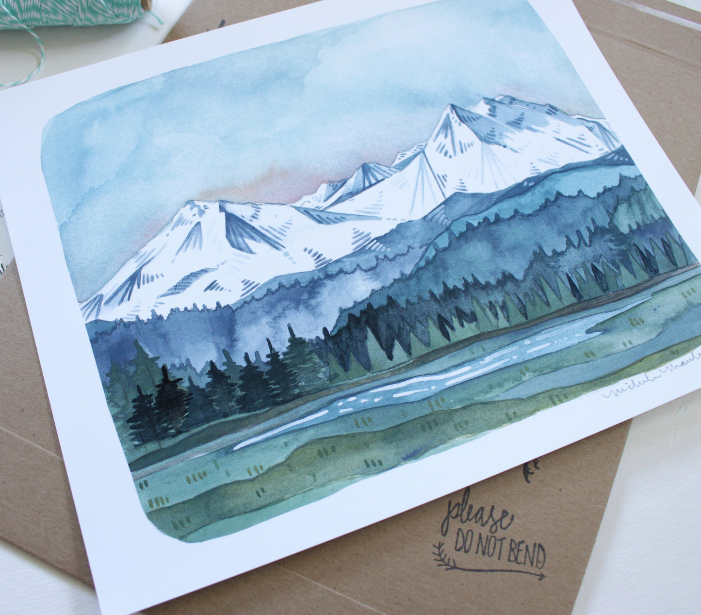 Three Sisters Mountain Range Reproduction 8x10 Print