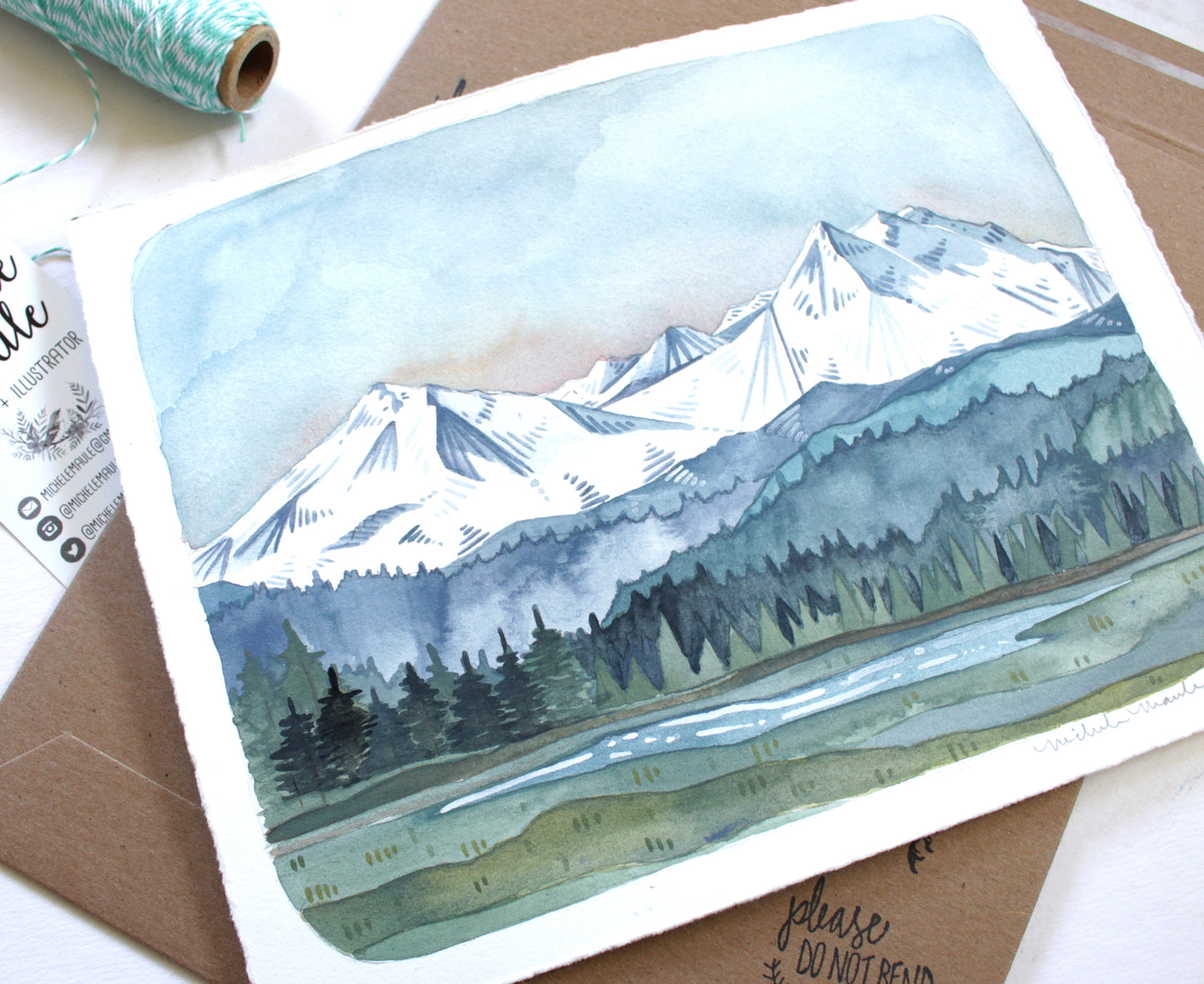 Original Painting of the Pacific Northwest Three Sisters Mountain Range