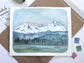 Original Painting of the Pacific Northwest Three Sisters Mountain Range