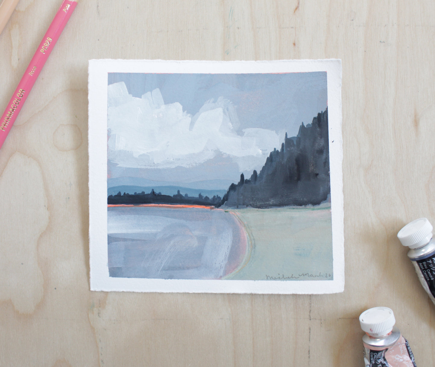 Timothy Lake Original Gouache Painting