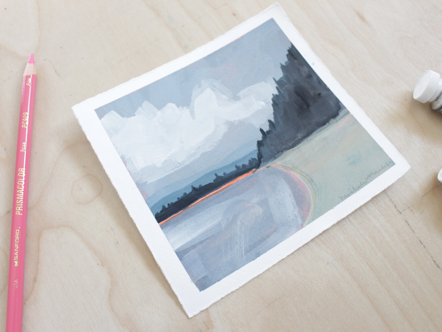 Timothy Lake Original Gouache Painting